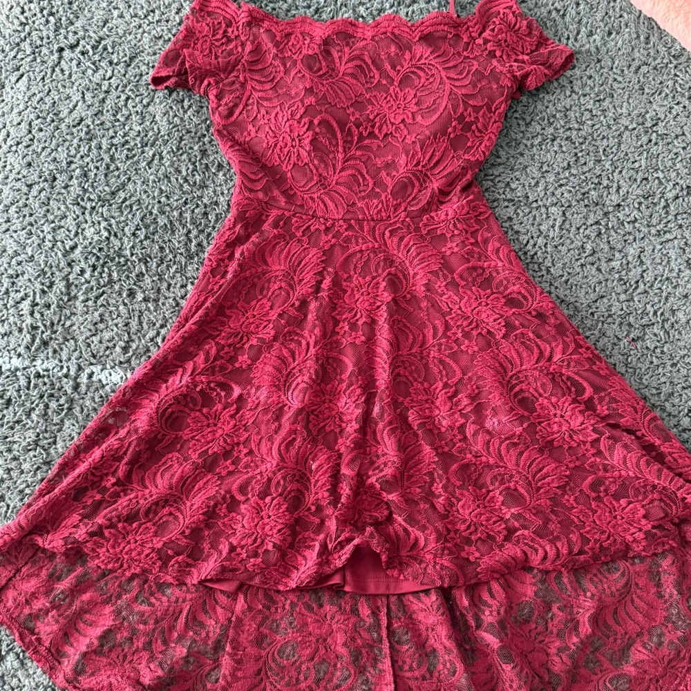 Windsor Burgundy Lace Dress